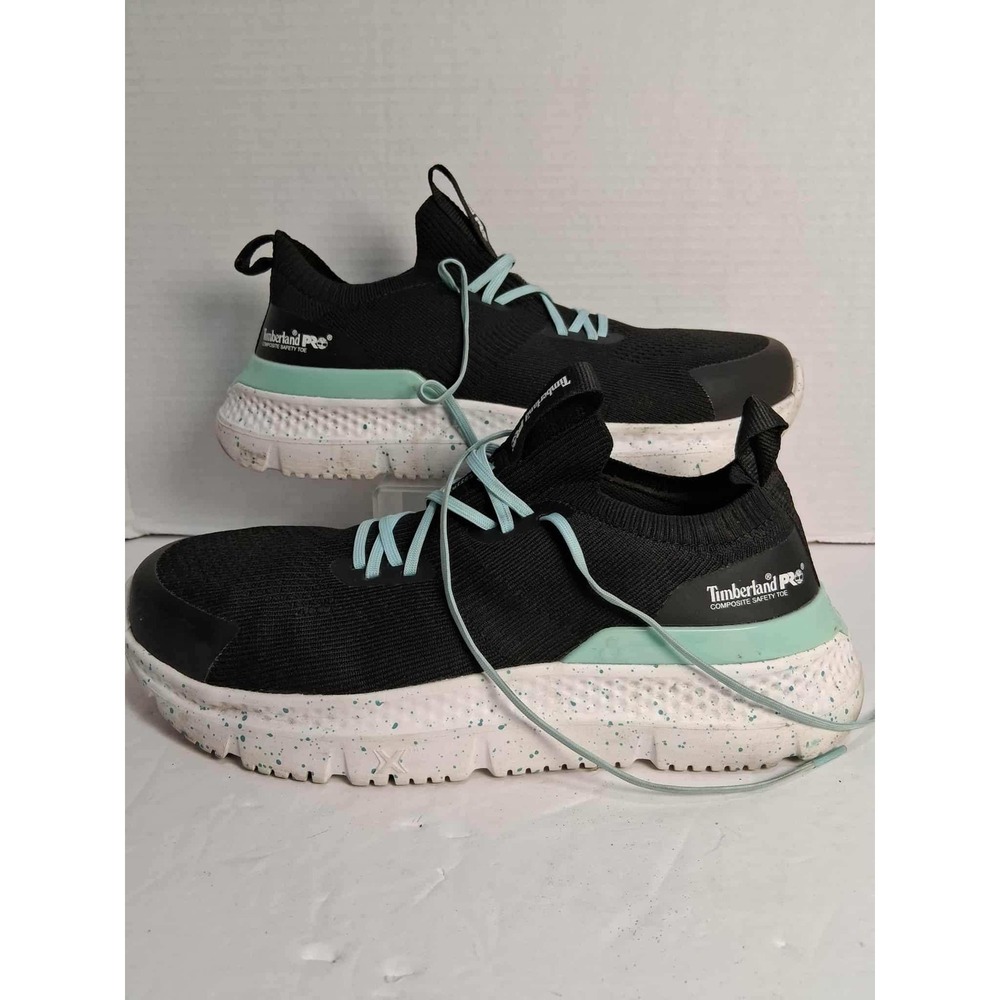 Timberland Pro Womens Sz 8.5 M Composite Safety Toe Work Shoes Black Teal